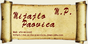 Mijajlo Paovica vizit kartica